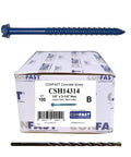 Self-Tapping Concrete Screw Anchor With Drill Bit Included, 1/4 Inch By 3-1/4 Inch Hex Head Fastener box and components