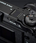 Deluxe Metal Thumb Up Grip For Fujifilm X Pro 3 X Pro 2 X Pro 1 Mirrorless Cameras with visible hot shoe mount