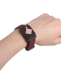 Wine Red ESD Anti Static Wrist Strap Bracelet Adjustable Grounding Band With Spare Bracelet For Tech Repair Pros worn on wrist