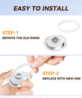 Steps to install 20 Pcs Silicone Gasket Replacement Seals For Stainless Steel Lids Of Reusable K Cups No Leaks