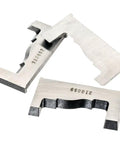 D4716 3-3/16 Inch Casing Molding Knife Set Of Three For Planer Molder Heads with easy install gibs on white background