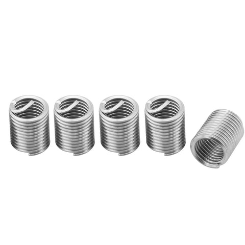 Stainless Steel Wire Thread Insert Kit, 60 Pcs, Metric M8 M10 Thread Repair Inserts, five stainless steel coils