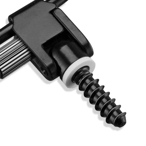 Close-up of Built Tough 6 Piece Sling Swivel Studs Set showing black swivel stud with wood screw mount for rifle gear.