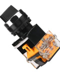 Momentary Rotary Selector Switch 2 Position Self Resetting 22mm Mounting Hole 10A 220V 380V Plastic Control Switch For Electromagnetic Starters Contactor Relays