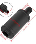 Exhaust Muffler Silencer for Predator 196cc to 420cc Engines and GX Clones, shown with size specifications, fits Coleman CT200U.