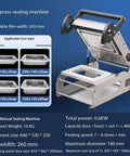 Restaurant Ready Desktop Vacuum Sealer And 600 Watt Heat Packaging Machine For Food Tray Preservation With Tight Seal Action And Dead Fresh Results For Daily Takeaway Boxes, stainless steel manual sealer.