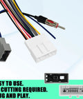 Plug N Play Radio Wiring Harness Kit With Antenna Adapter And Steering Wheel Control Wire For Aftermarket Car Stereo Install
