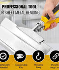 Workhorse Hand Seamer For Sheet Metal, 6 Inch Jaw Bender Pliers with Comfort Grip in use showing ergonomic TyreGrip handle