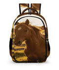 Red Barn Pasture Horse Print Backpack For Everyday Use Unisex Large Capacity Daypack With Durable Zippers Breathable Polyester Build