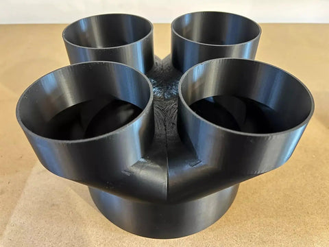 8 Inch Inlet To Four 4 Inch Outlets Duct Splitter Connector For Woodworking Dust Collection And Grow Tent Venting