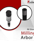 1 Inch Milling Machine Arbor With 2 Inch Shoulder To Nut R8 Shank for Bridgeport Style Milling Machines, close-up view