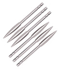 12 Pack Pro Grade Archery Arrow Field Points Stainless Steel Broadhead Tips 80 To 200 Grain For 4.2mm ID Arrow Shafts Anti Loose Embossed Surface