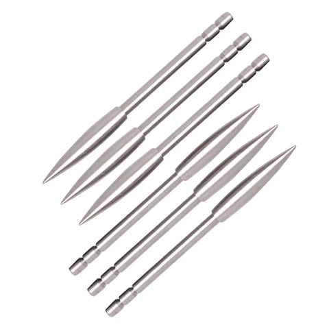 12 Pack Pro Grade Archery Arrow Field Points Stainless Steel Broadhead Tips 80 To 200 Grain For 4.2mm ID Arrow Shafts Anti Loose Embossed Surface