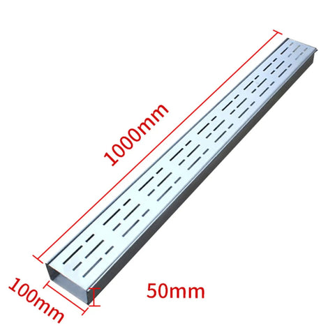 Removable Stainless Steel Channel Drain Kit With Grates For Outdoor Driveways And Patios, Weatherproof French Drain System dimensions