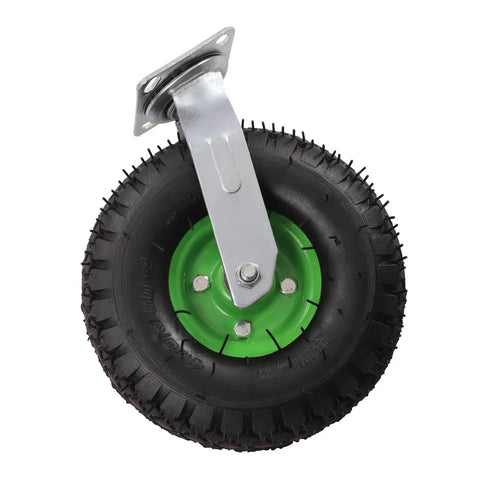 10 Inch Pneumatic Casters Set Of 4 Heavy Duty Rubber Wheels With 2 Swivel And 2 Rigid For Cart Wagon Workbench And Furniture 661 Lbs Load Capacity