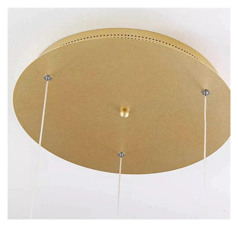 Modern Stair Chandelier Pendant Lights Indoor Lighting Ceiling Lamp Hanging Light Led Chandeliers mounting plate in gold finish.