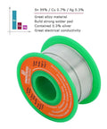 Lead Free Rosin Core Solder Wire For Electronics 1.0mm Diameter 0.04 Inch Sn99 Ag0.3 Cu0.7 RoHS Low Melting Point Easy Flow