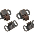 Slick Spring Loaded Roller Cabinet Latch, Beefy Copper Vintage Furniture Catch, 4 pack showing detailed metal construction.