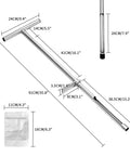 Diagram of Pro Grade 36 Inch Stainless Steel Soil Probe With Two Piece Design For Easy Setup And Core Sampling, dimensions labeled.