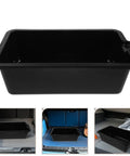 Heavy Duty L Shaped Plastic Oil Drain Pan For Universal Engine Fluids Brake Coolant And Transmission Maintenance Recycling Collection With Easy Pour Spout, black plastic construction.