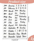 Clear Calendar Date Number Stamps For Card Making And Bullet Journaling Premium Transparent Silicone Stamps for months and weekdays