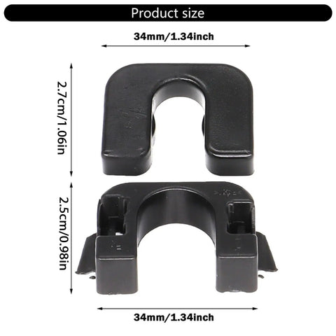 Sturdy Rear Parcel Shelf Clip Car Boot Fastener ABS Rear Shelf Bracket, 34mm size, black, for auto cargo upgrade