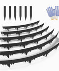 Metal Landscape Edging Border Kit With Six Panels 42 Inch Long And 4.5 Inch High Galvanized Steel Lawn Edging With Six Stakes