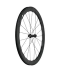 Side view of Carbon Fiber Wheelset For Road Bikes 700c Disc Brake Tubeless 50 By 28mm UD Matte Black Decals Ultralight