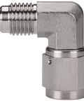 4AN Male To 4AN Female 90 Degree Swivel Stainless Steel Heavy Duty Brake Fitting Adapter Coupler for Brake Lines Clutch Lines Fuel Systems and Oil Pressure Applications, 304 stainless steel elbow