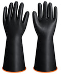 Kick Some Serious Grime With These Xl 14 Inch Latex Chemical Resistant Gloves Heavy Duty Rubber Kitchen Gear Waterproof Acid Alkali Oil Safe For Tackling Nasty Messes And Forearm Shielding, black latex gloves extended design.