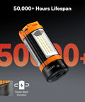 Rechargeable 10000mAh Camping Light With Stand Three Head LED Work Lamp 2200 Lumens Cordless Detachable Tripod 6.5 Feet Max Height