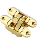 Concealed Three Dimensional Adjustable Door Hinge In Zinc Alloy For 180 Degree Cross Hinge Opening Right Open Gold Finish
