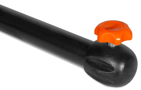 Close-up of adjustable knob on 750 Lb Capacity Miter Saw Stand With Universal Fit Extends 34 To 69 Inches Supports 10 Foot Boards
