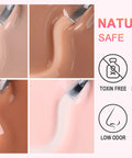 Sheer Nude Hema Free Gel Nail Polish Set Of 4 Colors 10ml Each Soak Off UV LED Safe with natural benefits icons