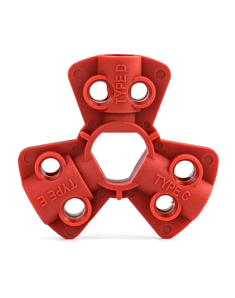 Red lockout from Pneumatic Quick-Disconnect Lockout Kit Pack Of 6 Fits 1/4 In 3/8 In And 1/2 In Male Connectors With Rugged Nylon Construction