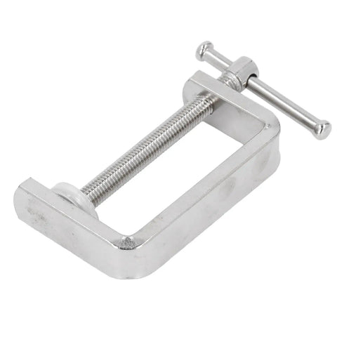 Heavy Duty Quick Grip C Clamp With Secure Locking Mechanism For Effortless Clamping Of Wood Or Metal Panels And Automotive Frames In Workshops And Cabinet Shops, A3 steel construction, close-up view.