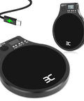 3 In 1 Portable Digital Drum Pad With Metronome Speed Detection And Tap Counter 10 Inch TPR Practice Pad Black with USB cable