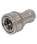 Heavy Duty 1/2 Inch NPT Stainless Steel ISO 7241B Quick Disconnect Hydraulic Coupler Set built tough, showing close-up detail.