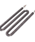Electric Finned Tubular Heater Hella Fast Heat Rise Air Oven Element W Shaped Stainless Steel 220V Heavy Duty 2 spiral heating coils.