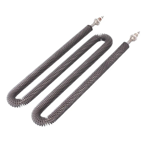 Electric Finned Tubular Heater Hella Fast Heat Rise Air Oven Element W Shaped Stainless Steel 220V Heavy Duty 2 spiral heating coils.