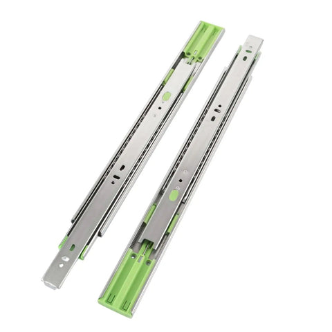 Heavy Duty 16 Inch Drawer Slides Set Of 3 Pairs Full Extension Under Mount Ball Bearing Silver Finish For Dresser Kitchen Cabinets