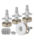 Heavy Duty Adjustable Furniture Leveling Feet 4 Pack For Tables Chairs Cabinets And Sofas Up To 1320 Lbs Load Capacity Easy Leveling Floor Safe And Quiet One Color, metal feet and screws