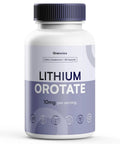 Bottle of Lithium Orotate 10mg Trace Mineral Supplement For Daily Balance And Sharp Focus, Low-Dose Highly Absorbable Formula, Vegan Non-GMO Capsules, 30 Count