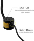 Top Shelf Heavy Duty 30 Led Magnetic Work Lamp With Slick Silicone Gooseneck And Easy Press Button, showing ABS switch and cord connection.