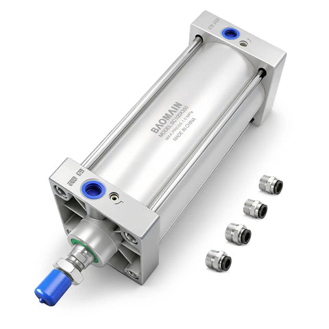 Bombproof Pneumatic Air Cylinder Featuring 4 Inch Bore And 13.78 Inch Stroke Double Acting Single Rod SC100x350 Design Built Tough For Relentless Industrial Power Moves And Zero Downtime Operations
