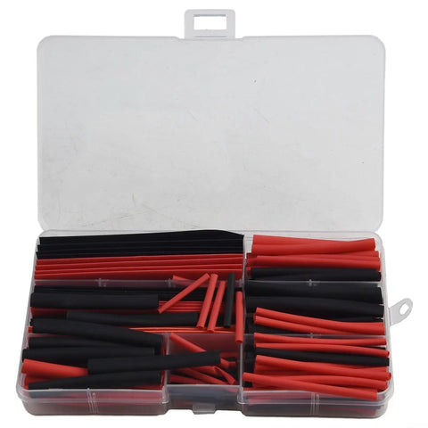 Big Shot Heat Shrink Tubing Kit 150 Pieces Black And Red Polyolefin Wire Cable Sleeves 2 To 1 Ratio Heavy Duty Electrical Insulation Protector For Thick Cables And Bundles Plus Diy Projects And Repair Work in organizer case