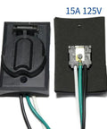 Heavy Duty Grounded Outdoor Convenience Outlet, Weather Resistant Lam Post Electrical Plug with 15A 125V connectors for outdoor use.