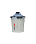 All-In-One PPS 2.0 Spray Cup System Kit With 22 Ounce Reusable Paint Cup showing measurement markings and black lid