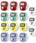 Smooth Slick Electronic Finger Counter With Real Lcd Tally Clicker in various colors arranged for convenient use.