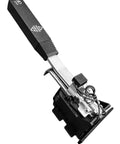 AUGREX side-view Peterbilt turn-signal multifunction switch for 377/378/379; black lever, chrome housing, wired harness.